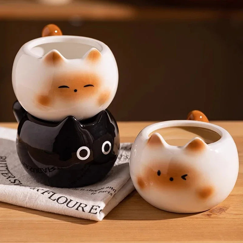 black ceramic mug fyndora