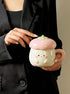 pink ceramic mug fyndora